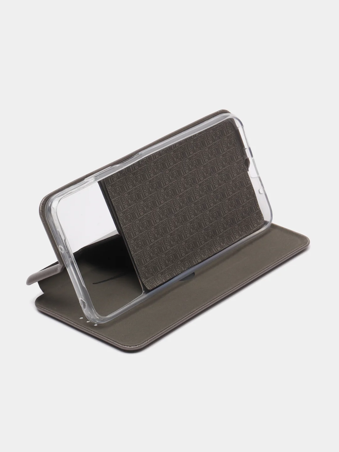 Серебряный чехол-книжка Xiaomi Poco M5 / Poco M4 5G  (Поко М5)