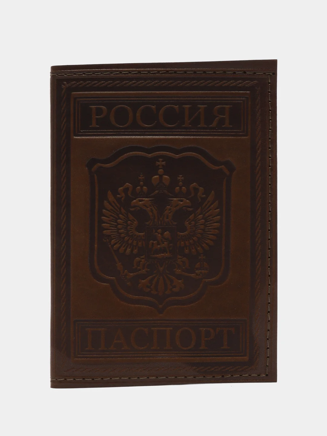 Оливковый обложка на паспорт из натуральной кожи