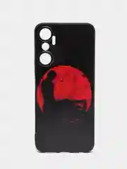 Сиреневый силиконовый чехол для infinix Hot 20 4G, с принтом, с рисунком (Инфиникс Хот 20 4г)