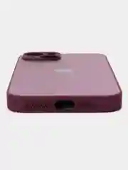 Бордовый чехол для iPhone (Айфон) 13, 14, Pro, силиконовый, матовой, стеклянная панель