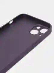Фиолетовый чехол для iPhone (Айфон) 13, 14, Pro, силиконовый, матовой, стеклянная панель