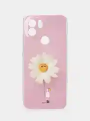 Сиреневый чехол для Xiaomi Redmi A1 Plus / A1+ A2+ Poco C51 (Сяоми Редми А1 Плюс / А1+) с рисунком