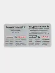 Багровый обучающая карточка-шпаргалка односторонняя "По русскому языку", 90*180 мм