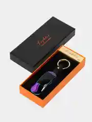 Разноцветный брелок зажигалка с фонариком и LED Эфелева башня
