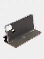 Золотой чехол-книжка для Samsung Galaxy A21s, A 21s, экокожа, Самсунг А21с