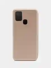 Золотой чехол-книжка для Samsung Galaxy A21s, A 21s, экокожа, Самсунг А21с