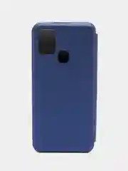 Синий чехол-книжка для Samsung Galaxy A21s, A 21s, экокожа, Самсунг А21с