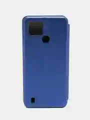 Синий чехол-книжка для Realme C 21 / C21 / Реалми С 21 / C21, экокожа