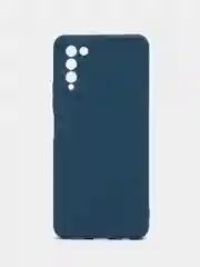 Синий силиконовый чехол на Honor 10X Lite ( Хонор 10Х Лайт) защита камеры