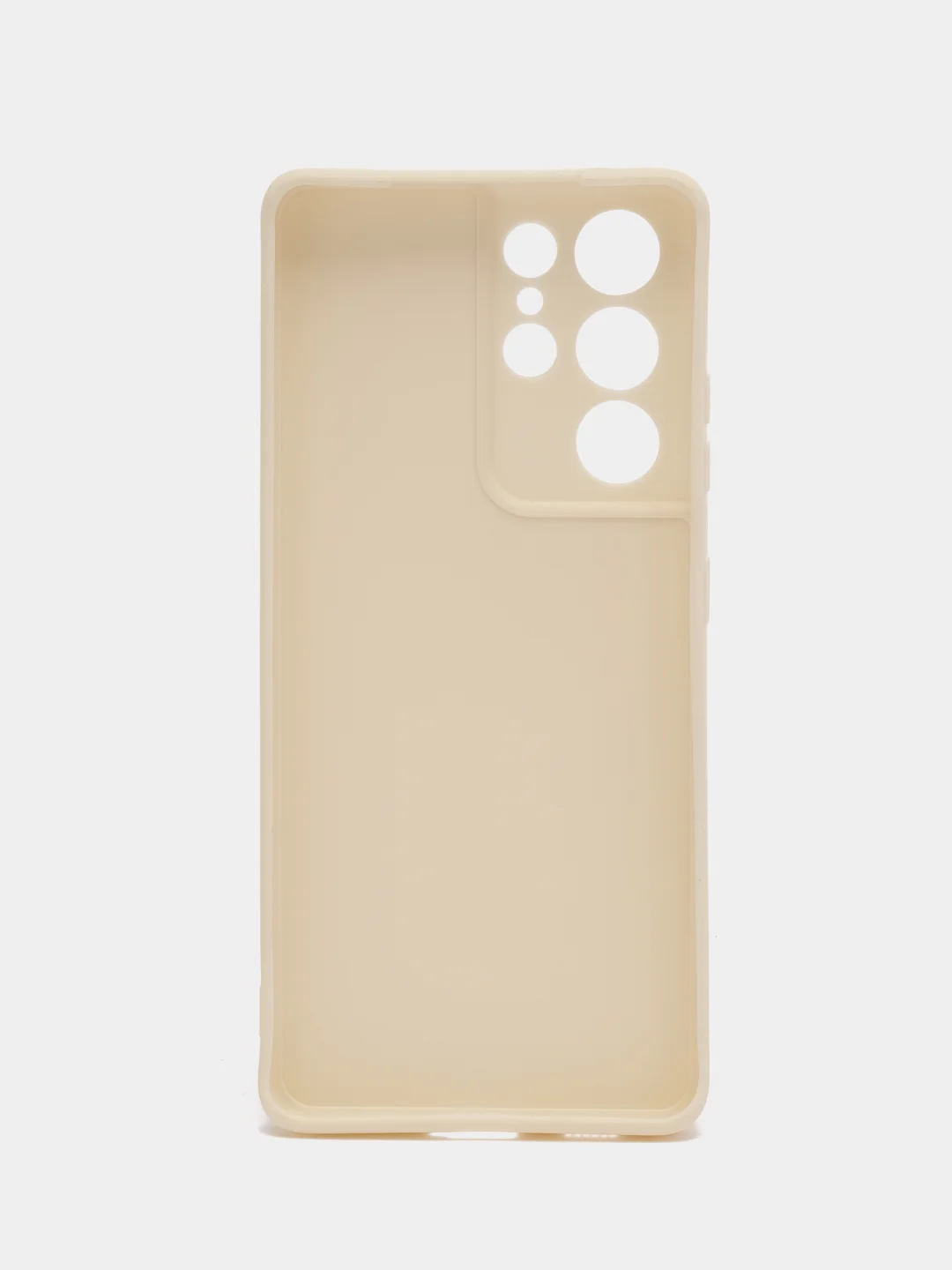 Молочный чехол для Samsung Galaxy S21 Ultra (Самсунг С21 ультра) Силиконовый, c защитой камеры