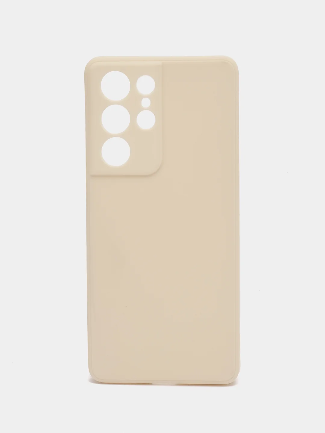 Молочный чехол для Samsung Galaxy S21 Ultra (Самсунг С21 ультра) Силиконовый, c защитой камеры