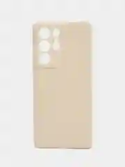 Молочный чехол для Samsung Galaxy S21 Ultra (Самсунг С21 ультра) Силиконовый, c защитой камеры