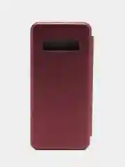 Бордовый чехол-книжка для Samsung Galaxy S10 Plus, S 10 Plus, s10+ экокожа (Самсунг С10 плюс)