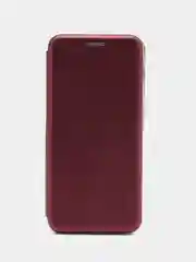 Бордовый чехол-книжка для Samsung Galaxy A21s, A 21s, экокожа, Самсунг А21с
