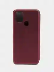Бордовый чехол-книжка для Samsung Galaxy A21s, A 21s, экокожа, Самсунг А21с