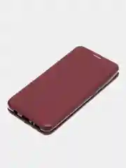 Бордовый чехол-книжка для Samsung Galaxy A21s, A 21s, экокожа, Самсунг А21с