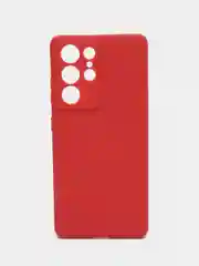 Коралловый чехол для Samsung Galaxy S21 Ultra (Самсунг С21 ультра) Силиконовый, c защитой камеры