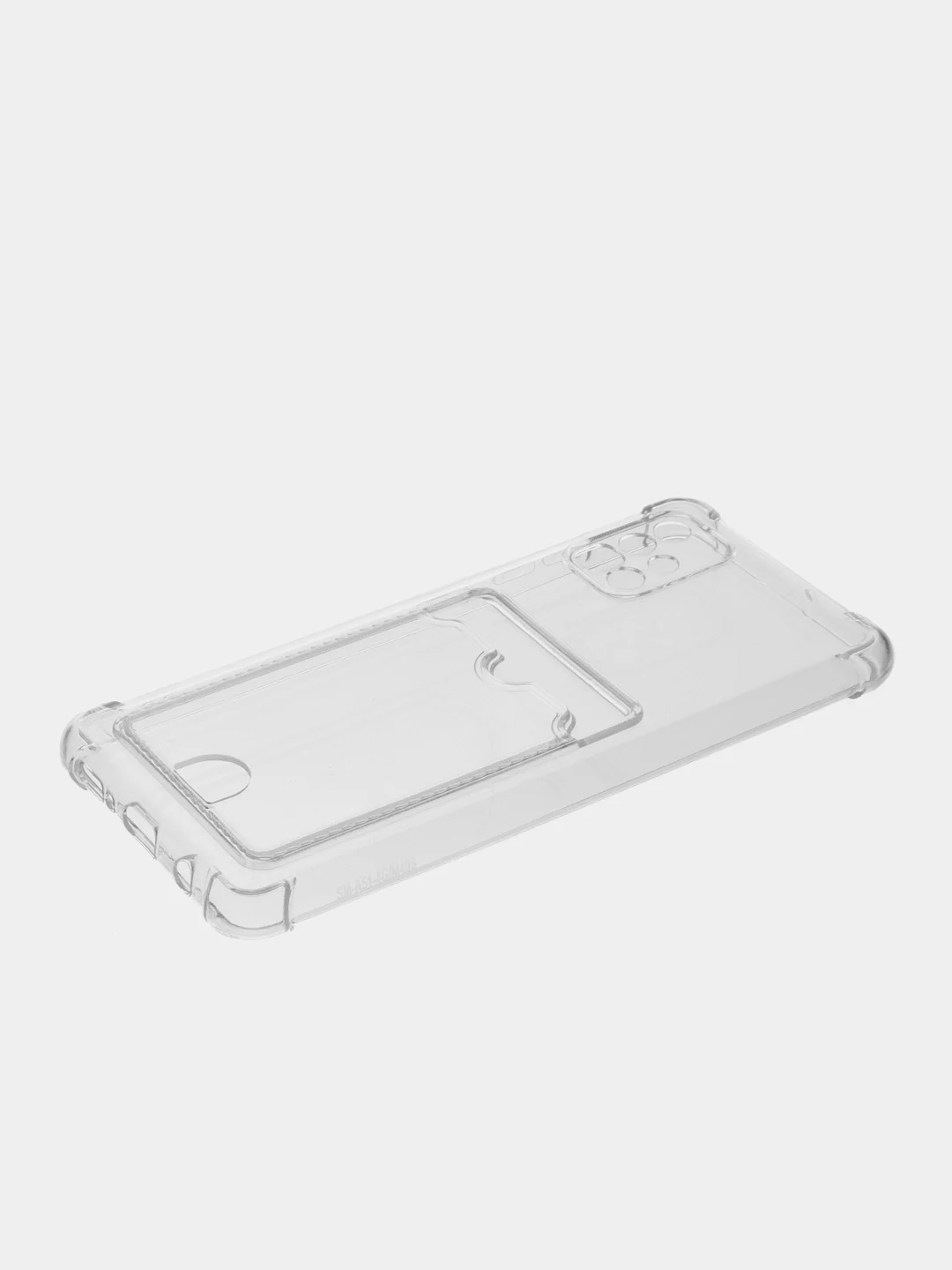 Противоударный прозрачный чехол на Samsung Galaxy A51, с карманом для карт