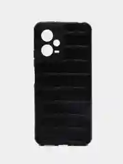 Черный чехол Xiaomi Redmi Note 12 5G (Сяоми Редми Нот 12 5G), силиконовый, под кожу