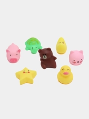 Набор игрушек для игры в ванне "Милые игрушки", с пищалкой (5 штук, 7 штук, 12 штук)