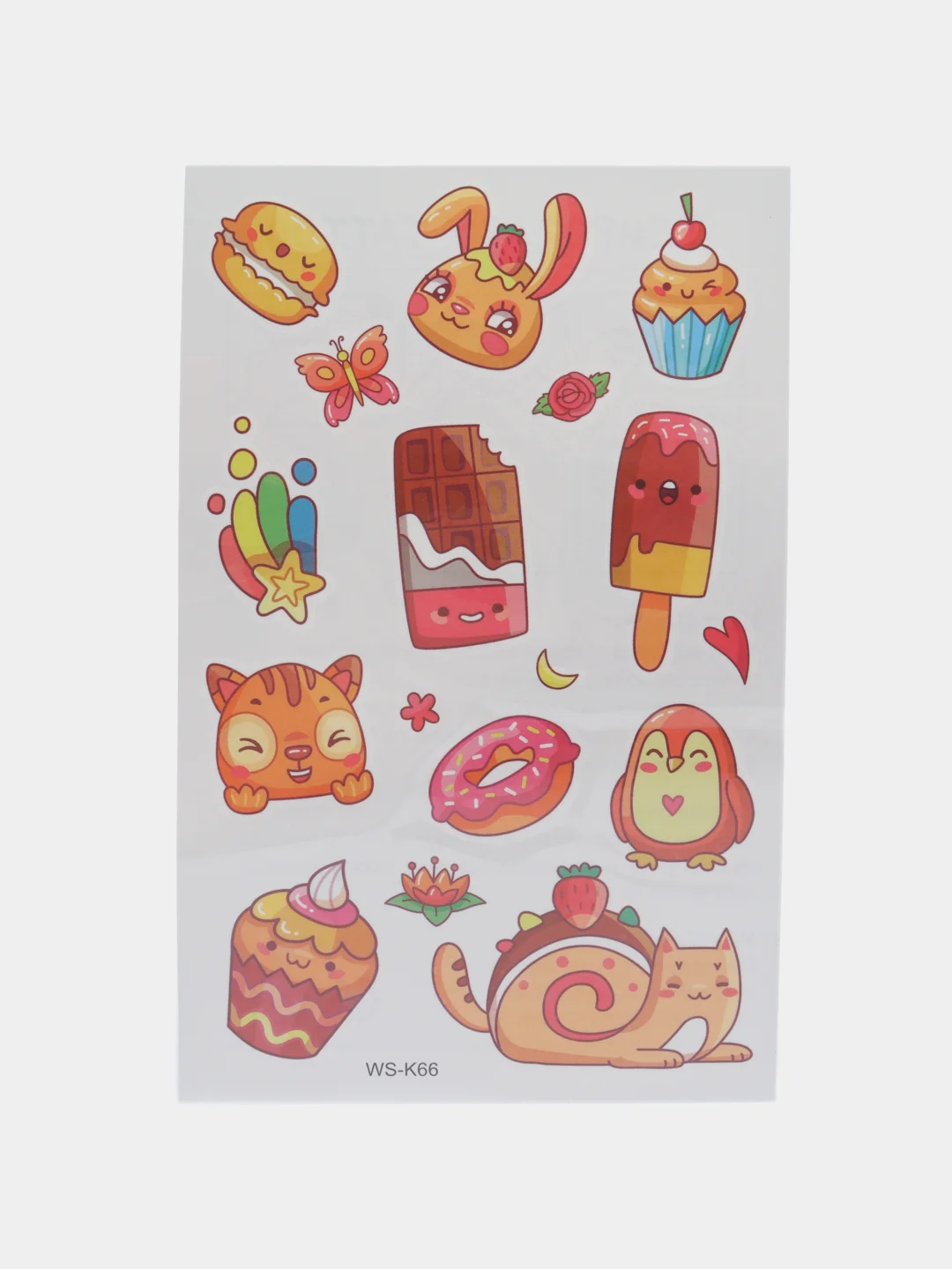 Конфетный переводная татуировка, 12*8 см