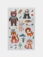 Лесной зеленый переводная татуировка, 12*8 см