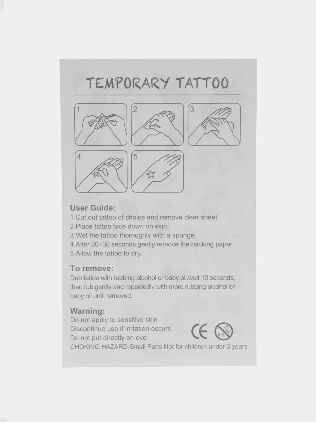 Розовый переводная татуировка, 12*8 см