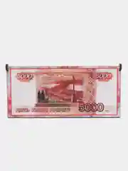 Купюрница, конверт деревянный для денег, с изображением купюр