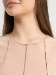 Бежевый короткая футболка, топ женский
