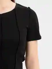 Черный короткая футболка, топ женский