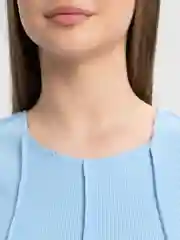 Голубой короткая футболка, топ женский