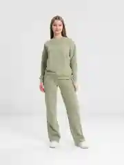 Зеленый костюм женский спортивный, теплый