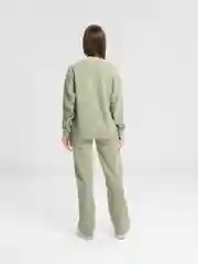 Зеленый костюм женский спортивный, теплый