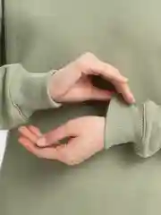 Зеленый костюм женский спортивный, теплый