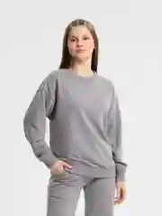 Серый костюм женский спортивный, теплый