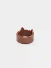 Коричневый акриловые кольца "Котик", 6 цветов, 17 мм