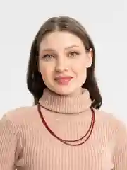 Красный цепочка на шею женская, колье, 60 см цепочка разноцветная