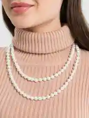 Белый бусы из искусственного жемчуга