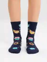 Индиго носки с принтом Funny, унисекс