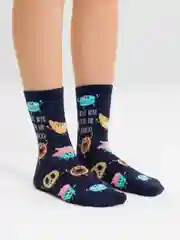 Индиго носки с принтом Funny, унисекс