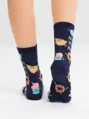 Индиго носки с принтом Funny, унисекс