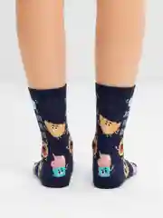 Индиго носки с принтом Funny, унисекс