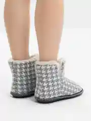 Белый чуни-тапочки домашние утепленные Soft Slippers "Вязанка" на подошве ЭВА