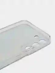 Голубой чехол на Samsung Galaxy S22 Plus / Самсунг S22 Plus прозрачный, с рисунком, защита камеры