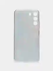 Голубой чехол на Samsung Galaxy S22 Plus / Самсунг S22 Plus прозрачный, с рисунком, защита камеры