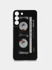 Хром чехол на Samsung Galaxy S22 Plus / Самсунг S22 Plus прозрачный, с рисунком, защита камеры