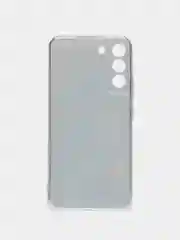 Светло-синий чехол на Samsung Galaxy S22 Plus / Самсунг S22 Plus прозрачный, с рисунком, защита камеры