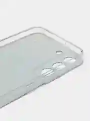 Светло-синий чехол на Samsung Galaxy S22 Plus / Самсунг S22 Plus прозрачный, с рисунком, защита камеры