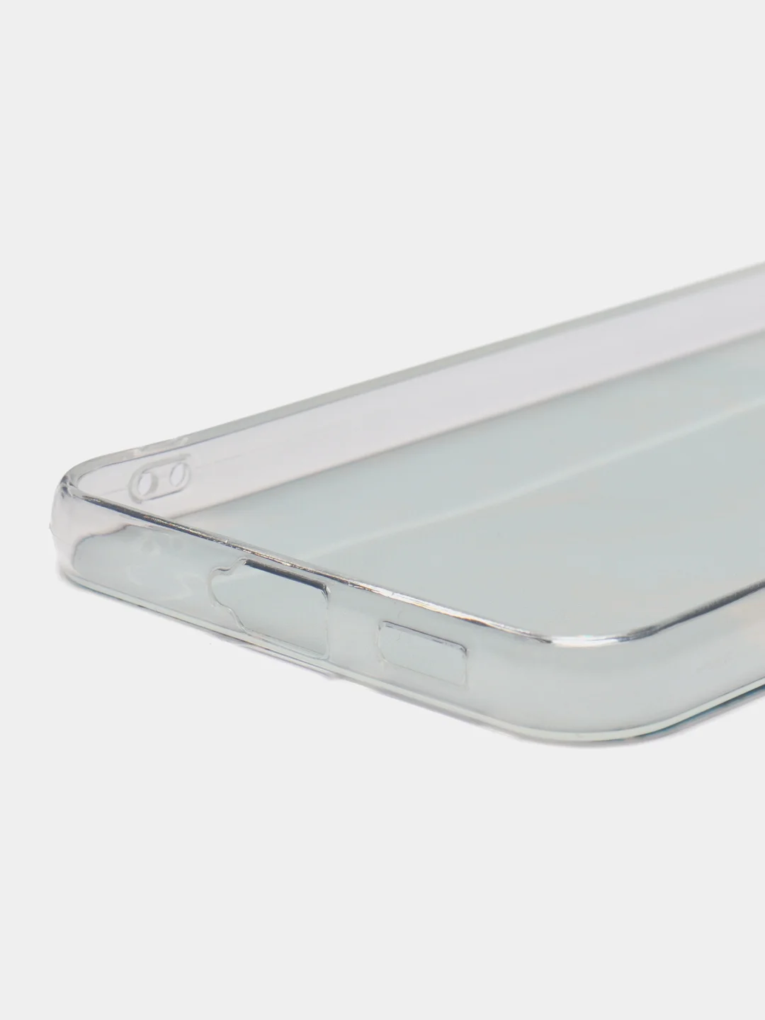 Светло-синий чехол на Samsung Galaxy S22 Plus / Самсунг S22 Plus прозрачный, с рисунком, защита камеры