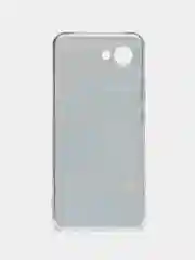 Светло-синий силиконовый чехол на Realme C30 / Реалми С30 прозрачный, с рисунком, защита камеры